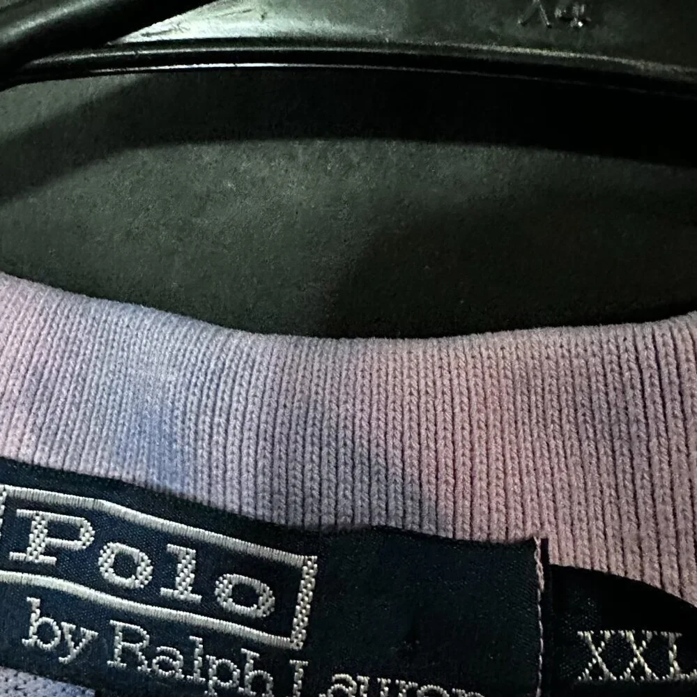 Ralph Lauren Polo Size 2XL Shirt Purple Tie Dye Acid Wash Grunge Golf XXL Pink